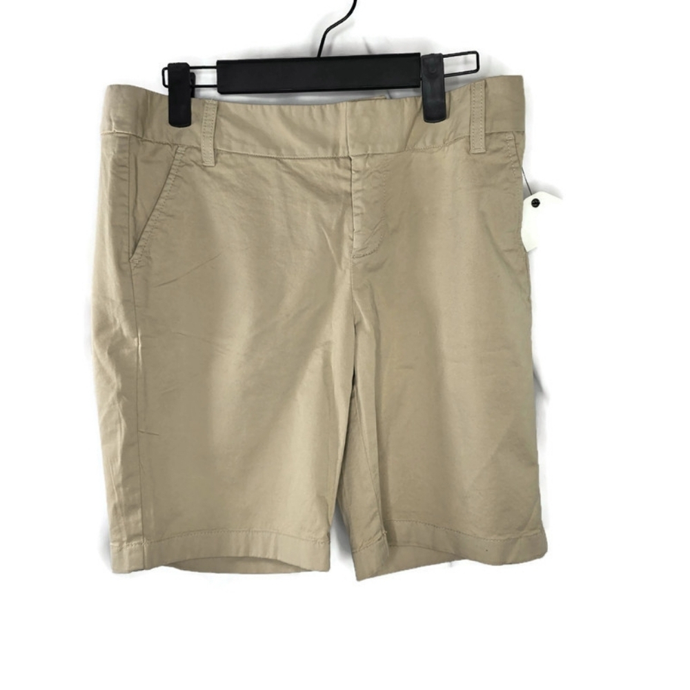 Caslon Tan Oxford Bermuda Shorts Size 4 NWT